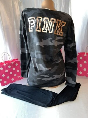 Victorias Secret PINK Camo Shirt & Leggings Small - Image 1 of 2