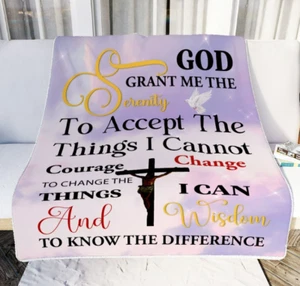 Jesus Blanket Christian Throw Blanket, Healing Soul Inspirational Blanket - Picture 1 of 2