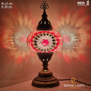 Turkish Mosaic Table Lamps, Regular Style (Large Size), Desk Lighting - Picture 1 of 29