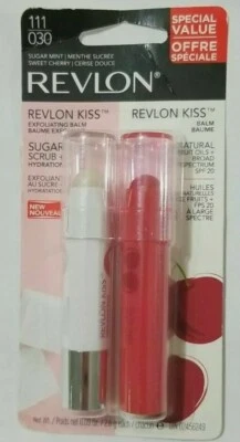 Womens Revlon Kiss Sweet Sugar Mint Sweet Cherry Scrub Hydration Lips Duo Balm - Image 1 of 2