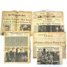 JFK Assassination - Nov. 23-25, 1963 - Washington DC Newspaper Lot - Post, Daily