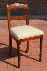 Silla, Biedermeier 1870, haya, color nogal, restaurada, vivienda #2375 - Imagen 1 de 10