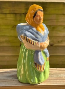 CALIFORNIA Keramik, Vintage MCM - Brayton Laguna Lady mit Schal Übertopf Figur - Bild 1 von 23
