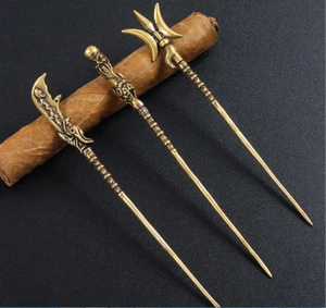 Neu Kupfer Messing Zigarrennadel Messer Bohrer Zubehör verhindern heiße Hände Haarnadel - Bild 1 von 9