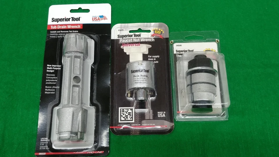 Chave de drenagem de banheira Superior - A chave de drenagem - Kit combo de ferramentas chave de porca de torneira - Imagem 1 de 1