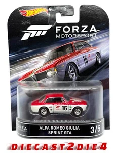 New/Sealed Hot Wheels 2016 Forza ALFA ROMEO GIULIA SPRINT GTA #3/5 Free Shipping - Picture 1 of 4