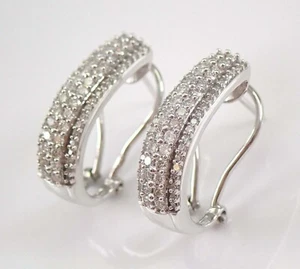 1.50Ct Round Cut Lab-Created Diamond Drop Dangle Earring 14K White Gold Plated - Picture 1 of 5