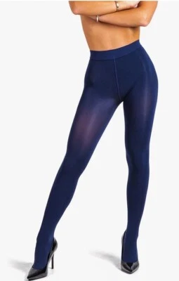 Medias Sofsy Opacas Pantimedias Italia Mate Cintura Alta Azul Marino 40 Den Talla 2-S Nuevas Foto 1 de 4