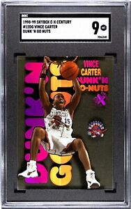 1998 Vince Carter SKYBOX E-X Century Dunk 'N Go Nuts Raptors SGC 9 MINT #12DG