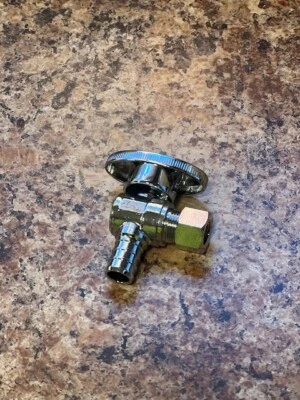 (60) PACK PLUMBSHOP Water Stop 1/2 in NOM Crimp Barb x 3/8 in OD Comp Angle NEW.