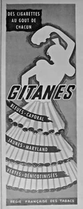 PUBLICITÉ DE PRESSE 1954 GITANES CIGARETTES AU GOÛT DE CHACUN CAPORAL MARYLAND - Imagen 1 de 1