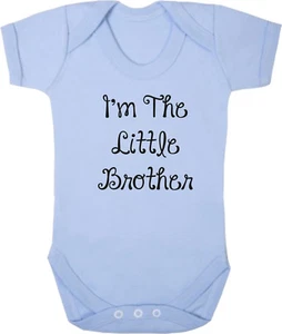 I'm The Little Brother weicher hellblauer Baumwoll-Babybody Weste große Schwester - Bild 1 von 1