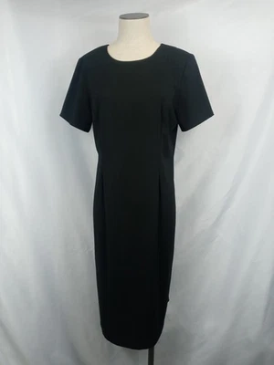 Vestido AGB Negro Manga Corta Talla 10 Clásico Elegante Trabajo Fiesta Carrera Foto 1 de 4