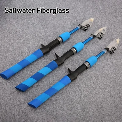 Caña de pescar telescópica caña de pescar 1,3 m 1,5 m 1,8 m mango de EVA agua salada dulce Foto 1 de 4