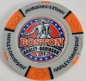 CHIP DE PÓQUER BOSTON HARLEY DAVIDSON DE BOSTON, MASSACHUSETTS CONCESIONARIO - Imagen 1 de 2