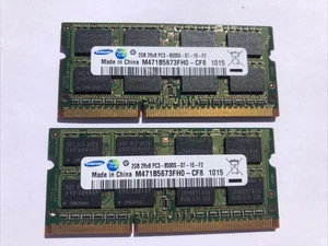 Original Samsung 4GB( 2x2GB )2Rx8 PC3-8500S-07-10-F2 DDR3 RAM SO DIMM Notebook  - Bild 1 von 2