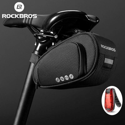 ROCKBROS Under Seat Storage Pouch for Cycling Bike Tail Saddle Bag Side Opening - Image 1 of 4