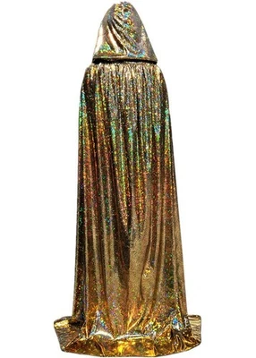 Full Length Halloween Christmas Hooded Cape Mardi Gras Cape Adult Cosplay Par. - Image 1 of 4