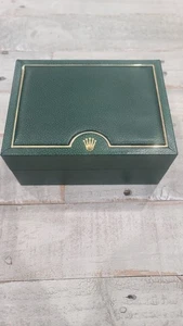 Caja Reloj ROLEX GENUINO VINTAGE Verde 64.00.02 Cuero y Madera Con Soporte - Imagen 1 de 8