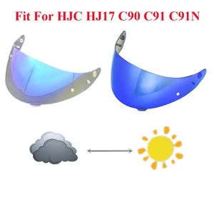 Visera azul fotocromática para HJC HJ17 C90 C91 CL-MAX2/3 IS-MAX BT SY-MAX3 IS-MAX2 - Imagen 1 de 3
