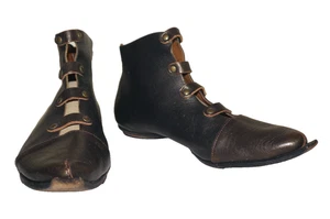 CYDWOQ Brown-Bronze Leather Handcrafted Back-Zip Ankle Boots EUR 38 USA - Picture 1 of 11