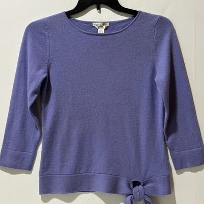 Suéter CASUAL CORNER *DE COLECCIÓN* Mujer Talla M Lila 100% Cachemira Preppy Informal Suave Foto 1 de 4