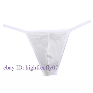 Herren Semi Durchsichtiger Spitzenstring Tanga Unterwäsche Hipster Penis Beutel Jockstrap - Bild 1 von 29