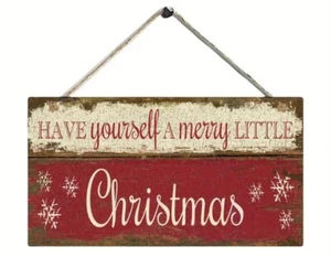 Have Yourself A Merry Little Christmas Hanging Wall or Door Sign 7.87 in x 3.94 - Picture 1 of 2