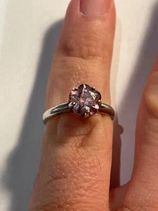 Bijoux Bague en Argent avec Améthyste Taille 54 (L46/A6) - Picture 1 of 7