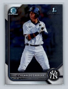 2022 Bowman #BCP-17 Oswaldo Cabrera 1st Bowman Chrome New York Yankees - Picture 1 of 2