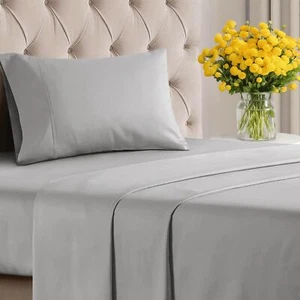 400 Thread Count Cotton - Twin Size Sheet Set - 100% Cotton Sheets - 400-Thre... - Picture 1 of 6
