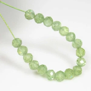 3.59 Ct Natural Parrot Green Peridot Round Drilled Beads 18 Pcs ,Pakistan-A1879 - Picture 1 of 2