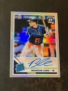 BRANDON LOWE auto rc 2019 Donruss Optic SILVER HOLO PRIZM - Picture 1 of 2