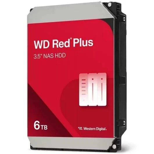 Western Digital WD60EFPX Red PLUS 6TB 3.5" HDD SATA/600 5400rpm Hard Drive - Image 1 of 1
