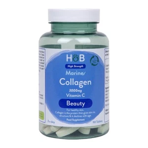 Holland & Barrett Marine Collagen with Vitamin C 3000mg 90 Tablets . - Picture 1 of 8