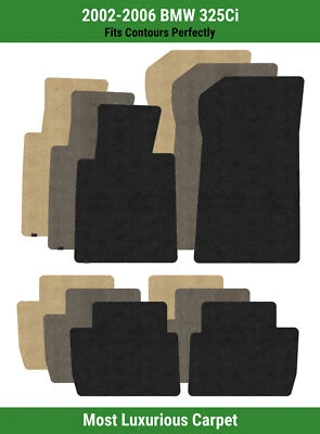 Tapetes carpete Lloyd Luxe linha dianteira e traseira para 2002-2006 BMW 325Ci  - Imagem 1 de 4