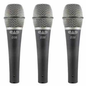 CAD Live D38 Supercardioid Dynamic Instrument Microphone - 3 Pack - Picture 1 of 6