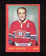 1973-74 HENRI "Pocket Rocket" RICHARD #87 OPC Habs HALL OF FAME Star Hockey Card