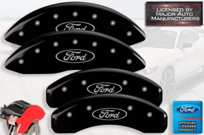 Cubiertas de pinza de disco de freno MGP grabadas negras delanteras + traseras "Ford" Edge 2021-2024 Foto 1 de 4