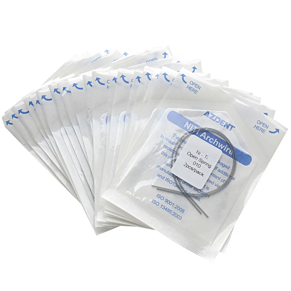 20bags Dental Orthodontic Niti Open and Closed Distalized Spring 0.010*180mm Hot