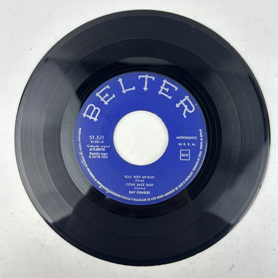Ray Charles - Roll With My Baby 7" Vinyl Ep RARE Belter Spain Press Record 1963 Foto 1 de 4