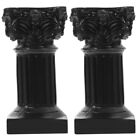  2 Pcs Resin Roman Column Decoration Decorative Candle Holders