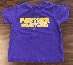 Size 2 Purple Panther Wrestling T-shirt - Picture 1 of 2