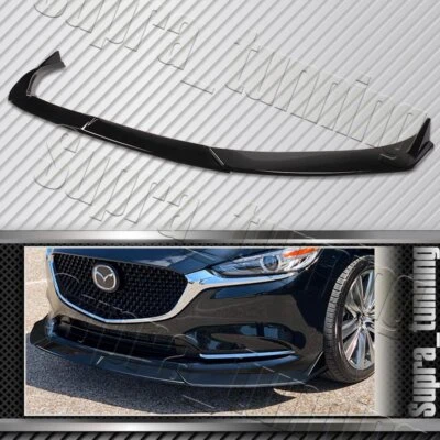3 шт черный передний бампер кузов комплект спойлер кромка для 2019-2021 Mazda 6 Atenza + (ПОДАРОК) - Изображение 1 из 4