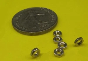 18-8 Stainless Steel Hex Nut RH, 4-40 x 3/16" W x 1/16" H, 300 pcs - Picture 1 of 12