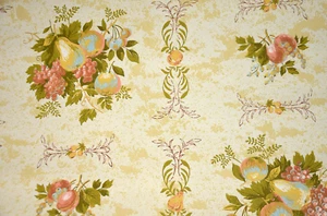 Thomas Strahan Wallpaper Gold Fruit 2 Rolls 1970s Harvest WN9446 Vtg Primitive - Picture 1 of 5
