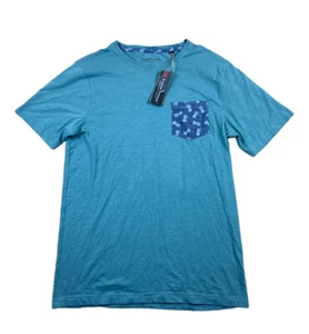 Tailor Vintage Men T-Shirt Short Sleeve Solid Green Size Small One Pocket - Picture 1 of 2