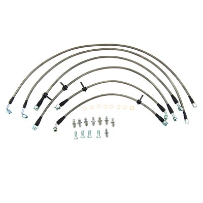 For 1994-2001 1998 1999 Acura Integra RS LS SILVER Front & Rear Brake Line Kit. - Image 1 of 4