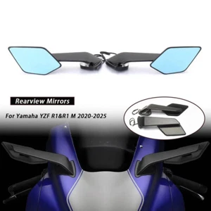 Rearview Mirrors with LED Adjustable Mirrors For YAMAHA YZF R1 R1M 2020-2025 - Picture 1 of 10