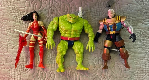 1994 Marvel Toys Toybiz Action Figure Lot - Elektra, Cable, Chad Ch Od Cover